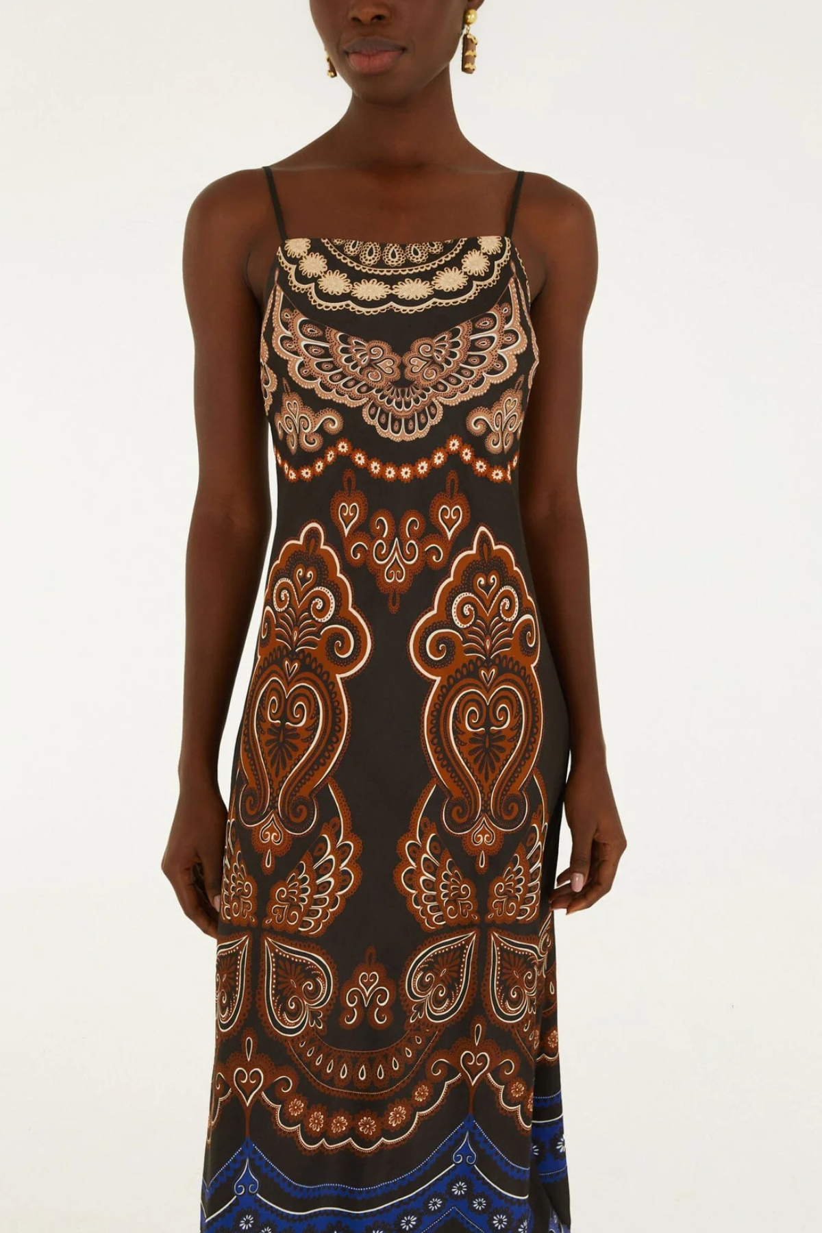 FARM RIO | Nicole Black Slip Maxi