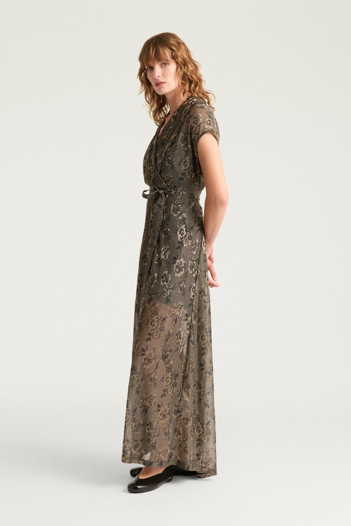 MOMONI | Heather Flocked Jacquard Dress