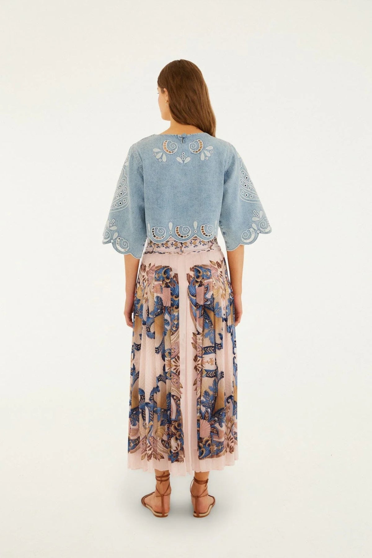 FARM RIO | SEA GARDEN PINK MAXI SKIRT