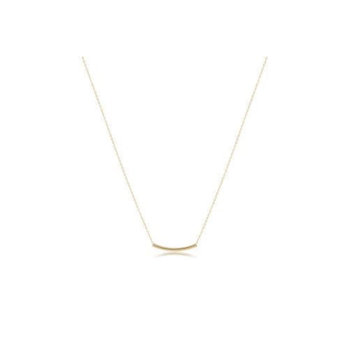 16" NECKLACE GOLD - BLISS BAR SMALL GOLD