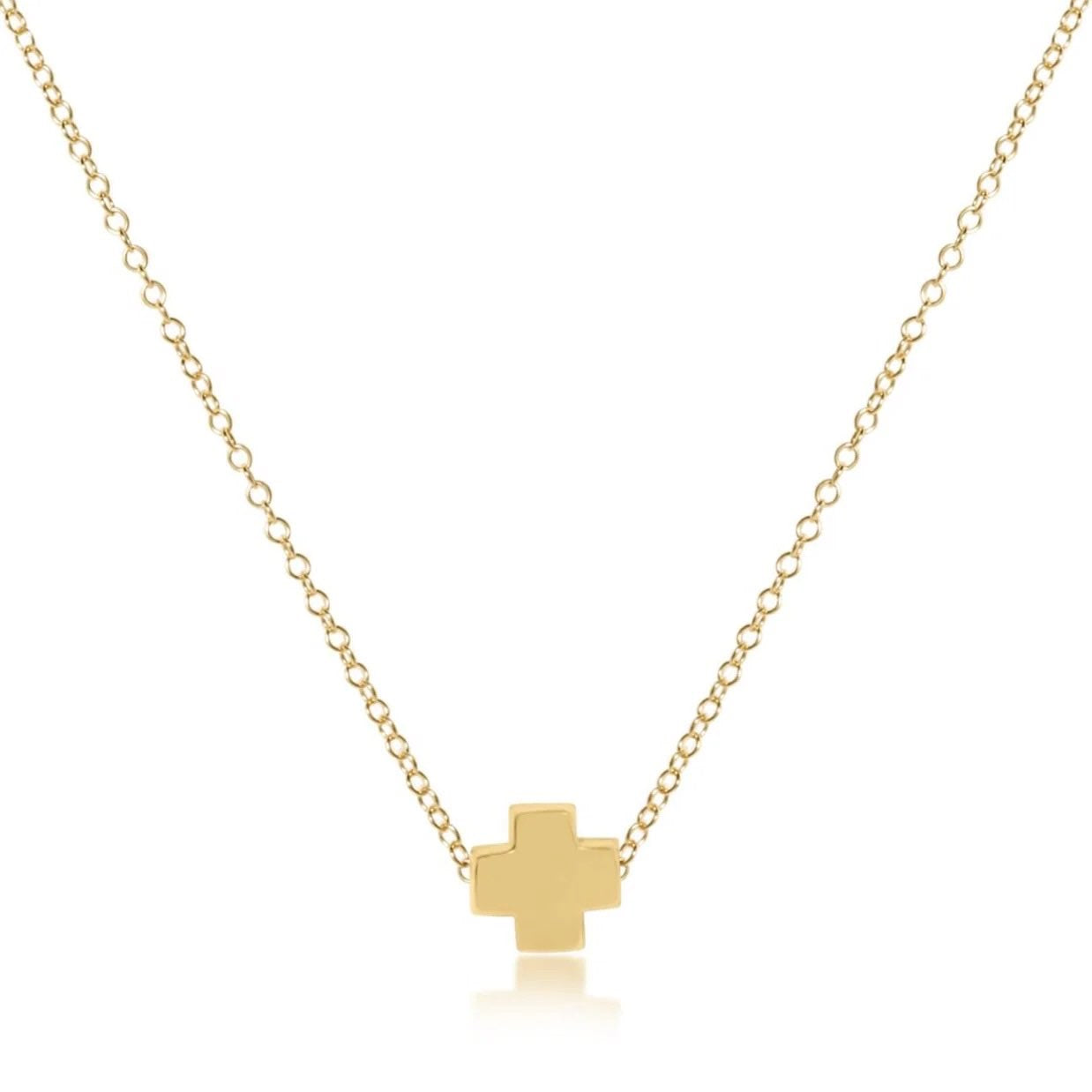 16" necklace gold - signature cross gold