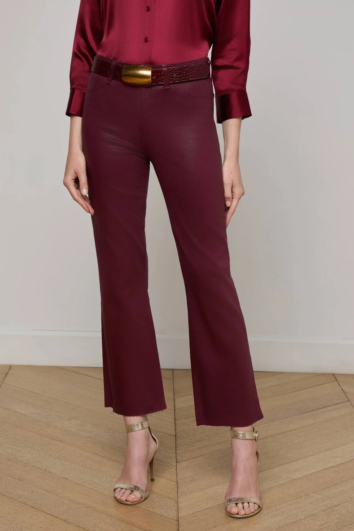 L'AGENCE | KENDRA CROP FLARE- MAUVE