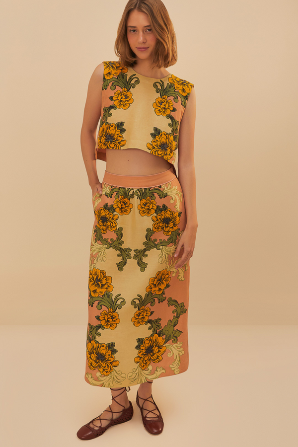 FARM RIO | FLOWER PINK TOP