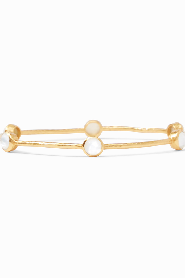 Julie Vos | Milano Luxe Bangle- Clear Crystal