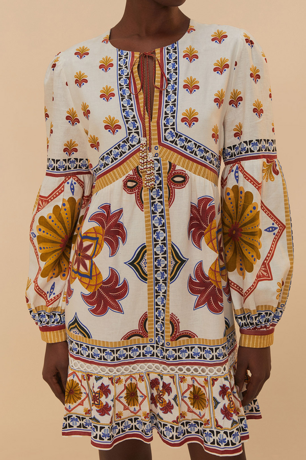 FARM RIO | MARYS TILES MINI DRESS