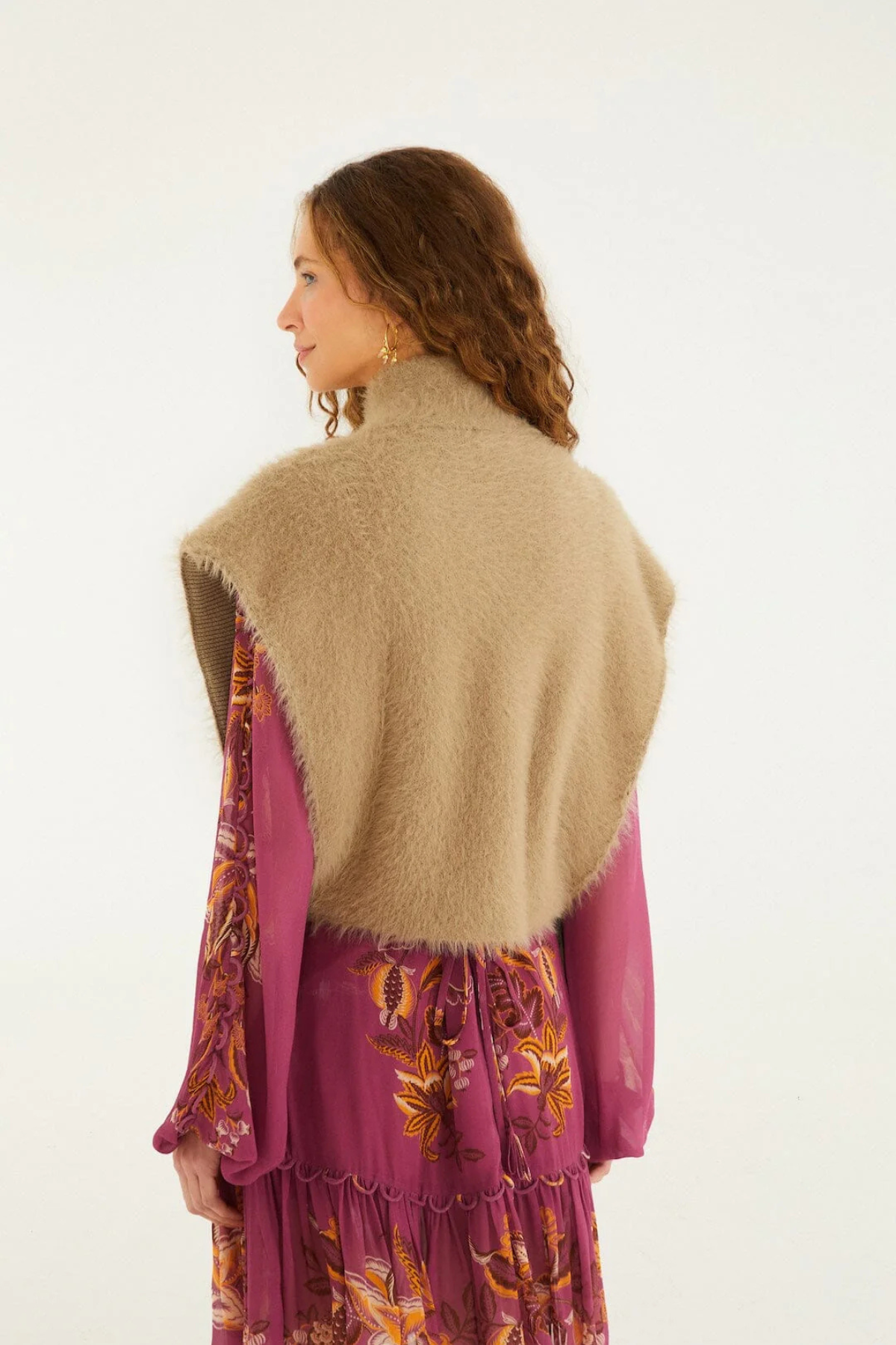 FARM RIO | FUZZY CARAMEL VEST