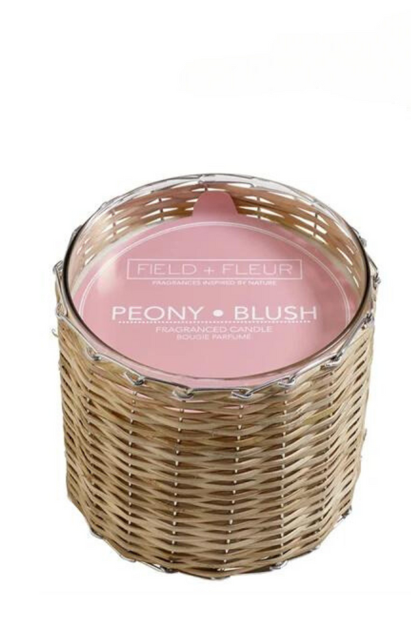 Peony Blush 12 oz Handwoven Candle