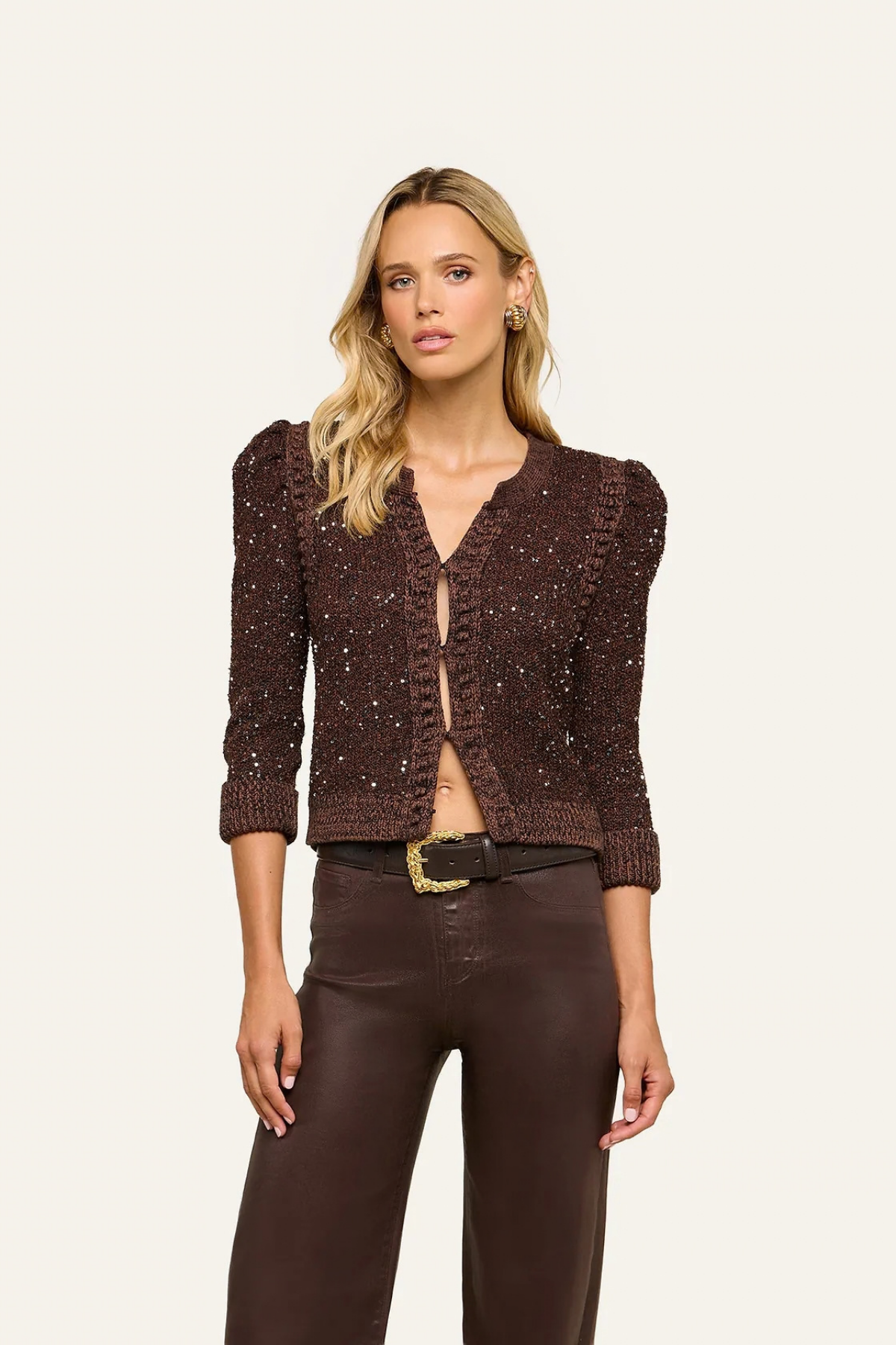 L'AGENCE | Thistle Sequined Cardigan