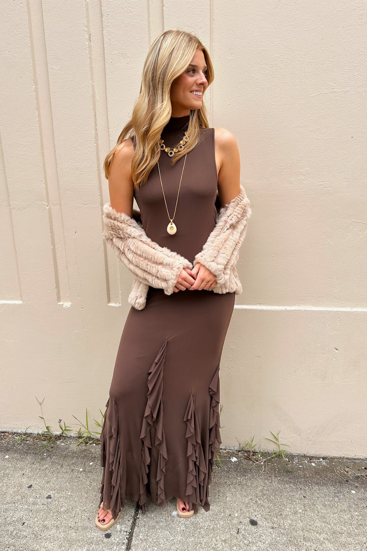 ESPECIA | Aneta Chocolate Dress