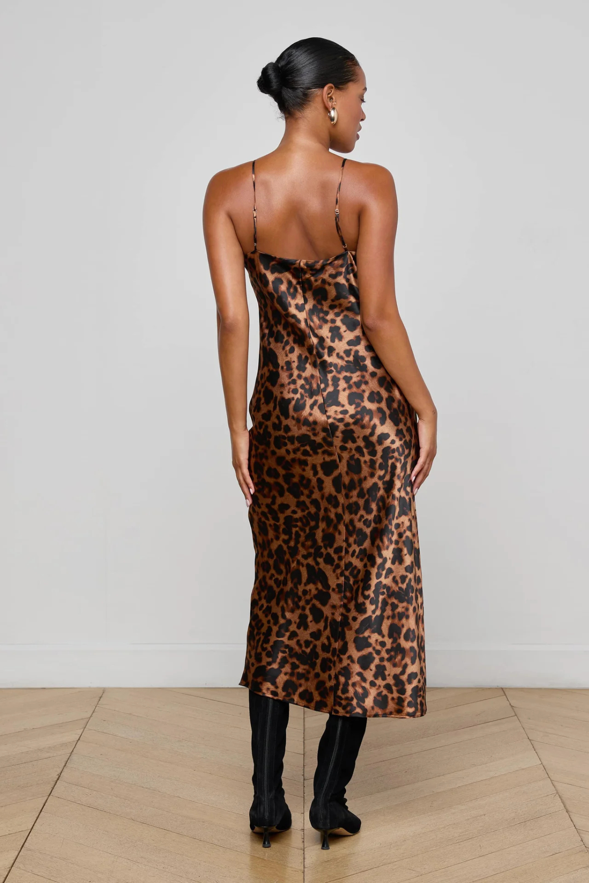 L’AGENCE | SERIDIE SLIP DRESS- BROWN