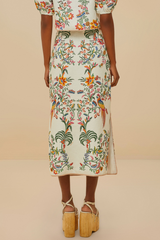 FARM RIO | DELICATE FOREST MIDI SKIRT