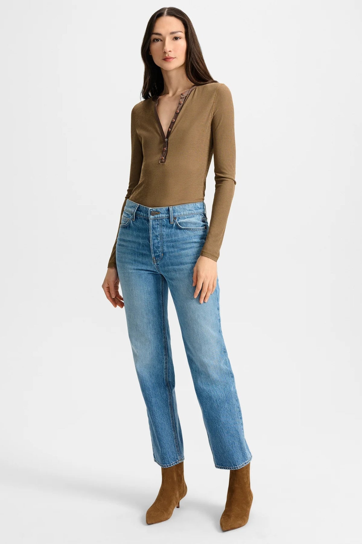 VERONICA BEARD | LEAH MID RISE STRAIGHT LEG