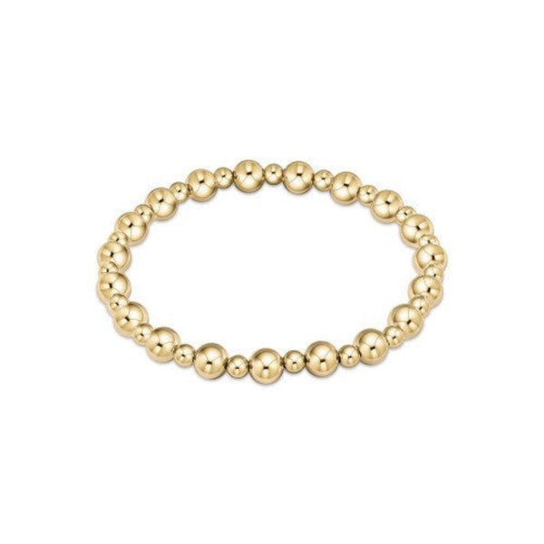 Classic Grateful Pattern 6mm Bracelet-Gold