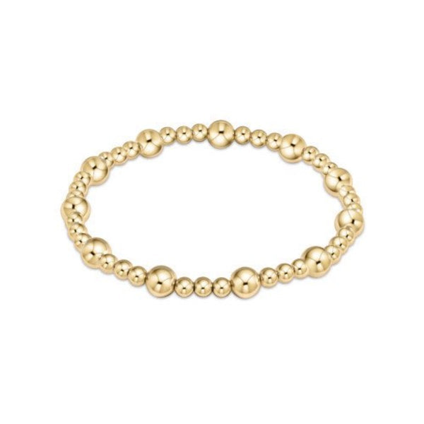 Classic Sincerity Pattern 6mm Bracelet-Gold