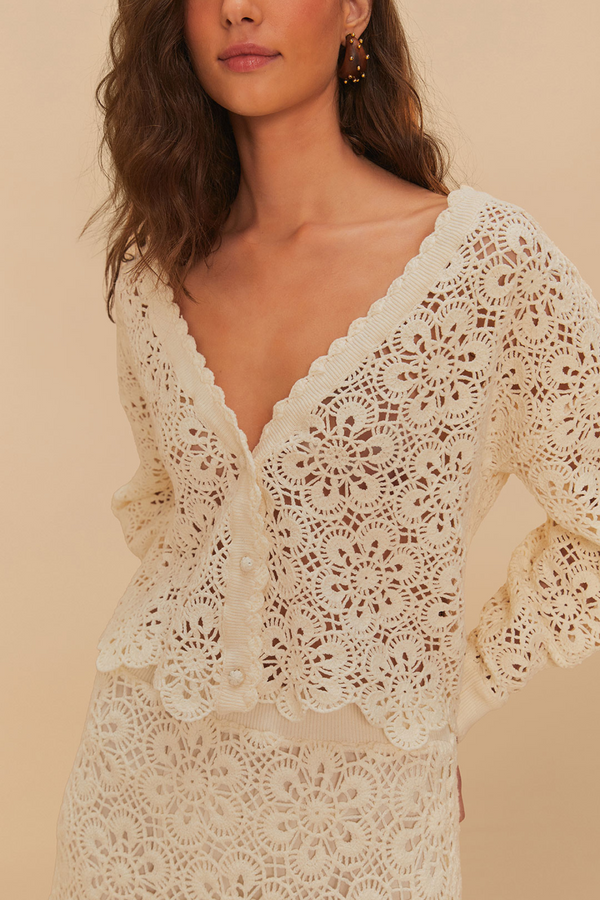 FARM RIO | CROCHET CARDIGAN