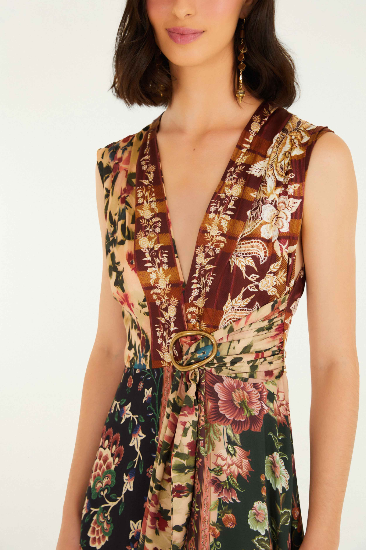 FARM RIO | WINTER GARDEN MIX MAXI DRESS