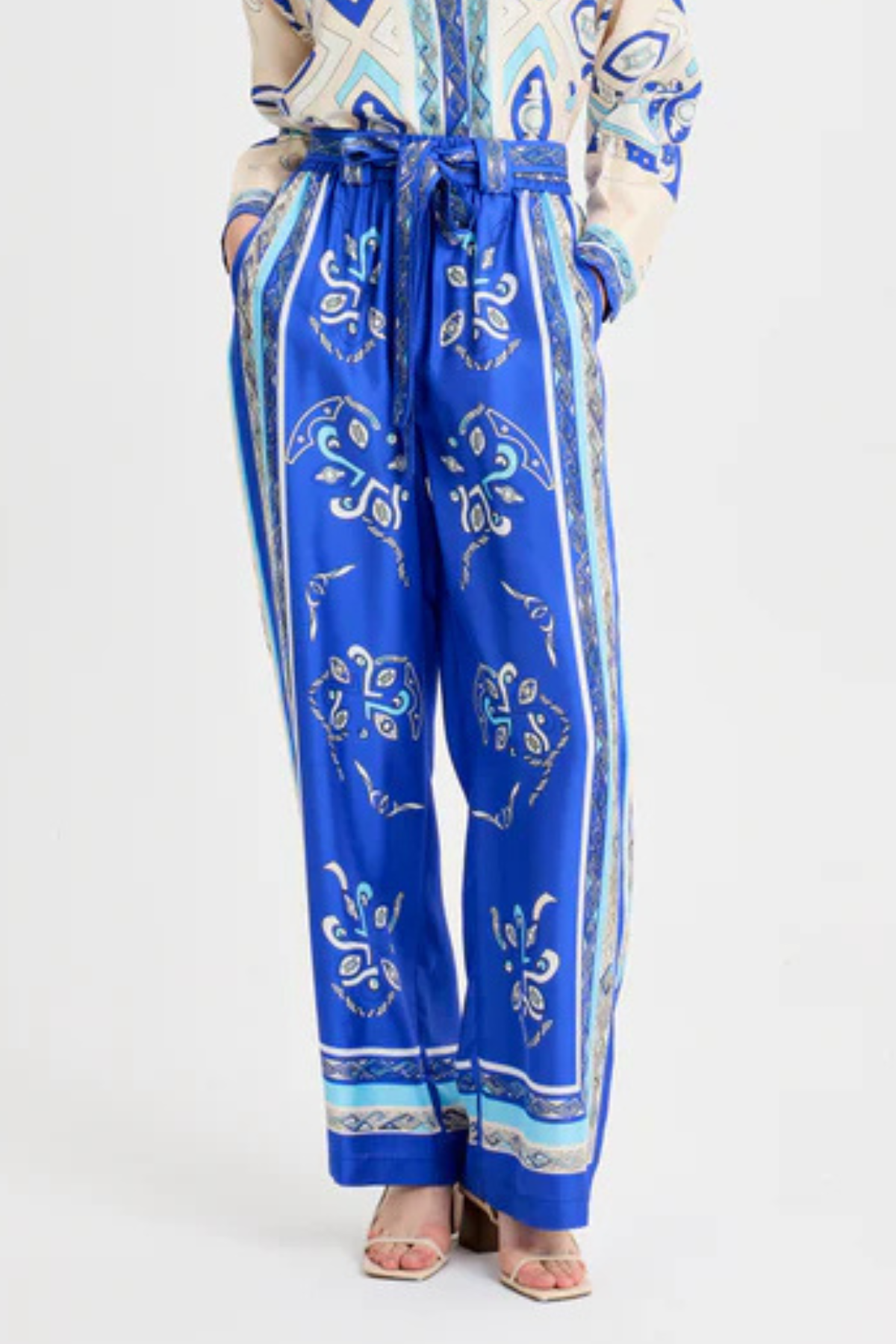 KUTNIA | Zeugma Belted Silk Pants