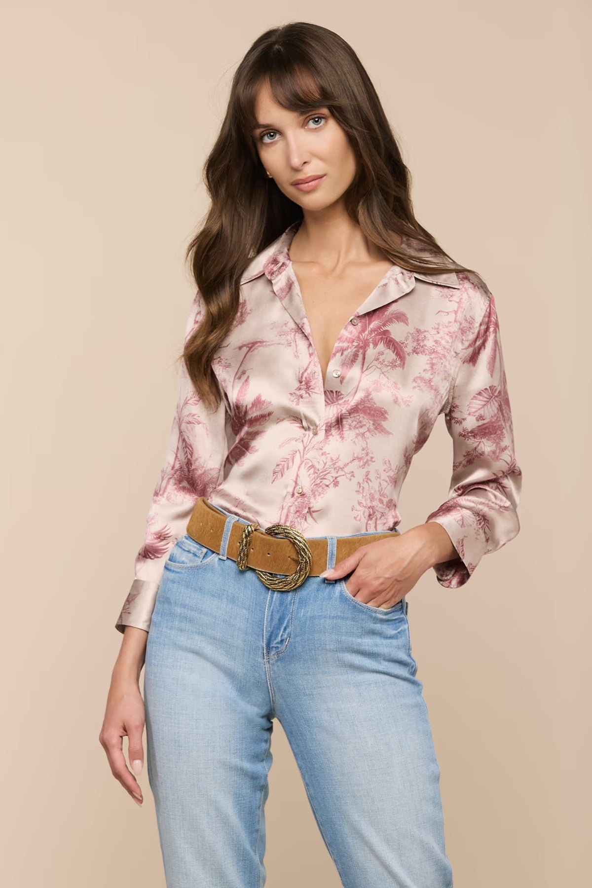 L'AGENCE | Dani 3/4 Sleeve - Jungle Toile