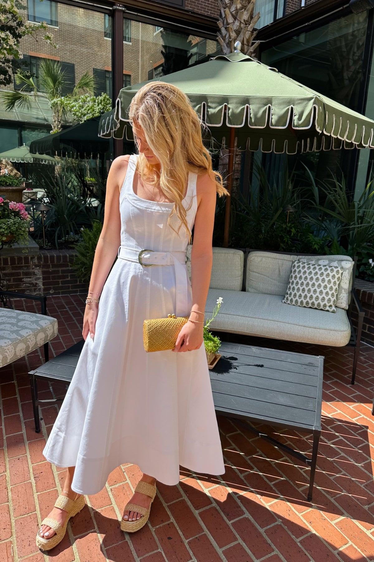 CINQ A SEPT | White Denim Cambree Dress