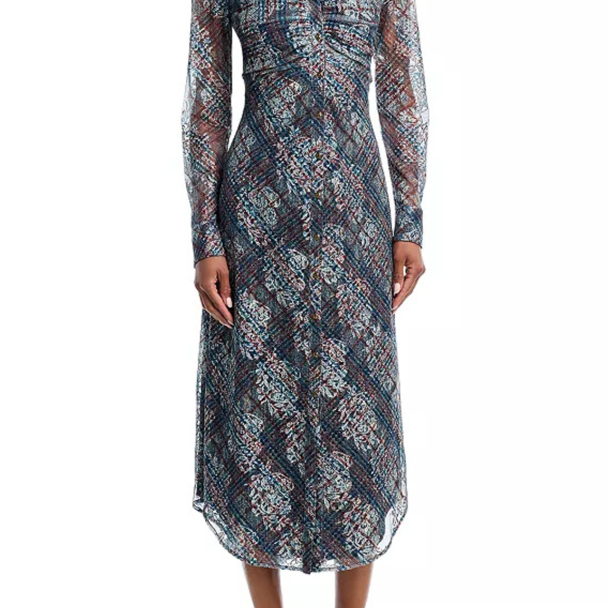 ramy brook wyatt tartan midi dress RAMY BROOK