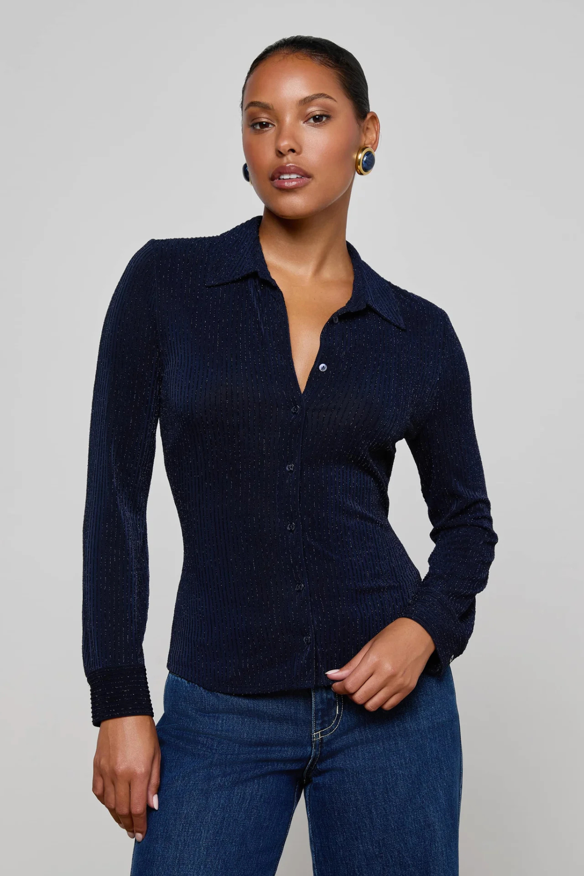 L’AGENCE | INDIANA FITTED BLOUSE