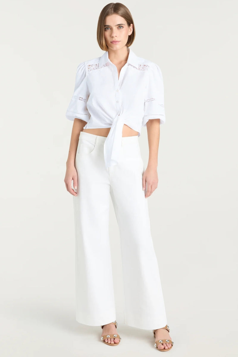 CINQ A SEPT | 3/4 Sleeve Lace Marianna Top