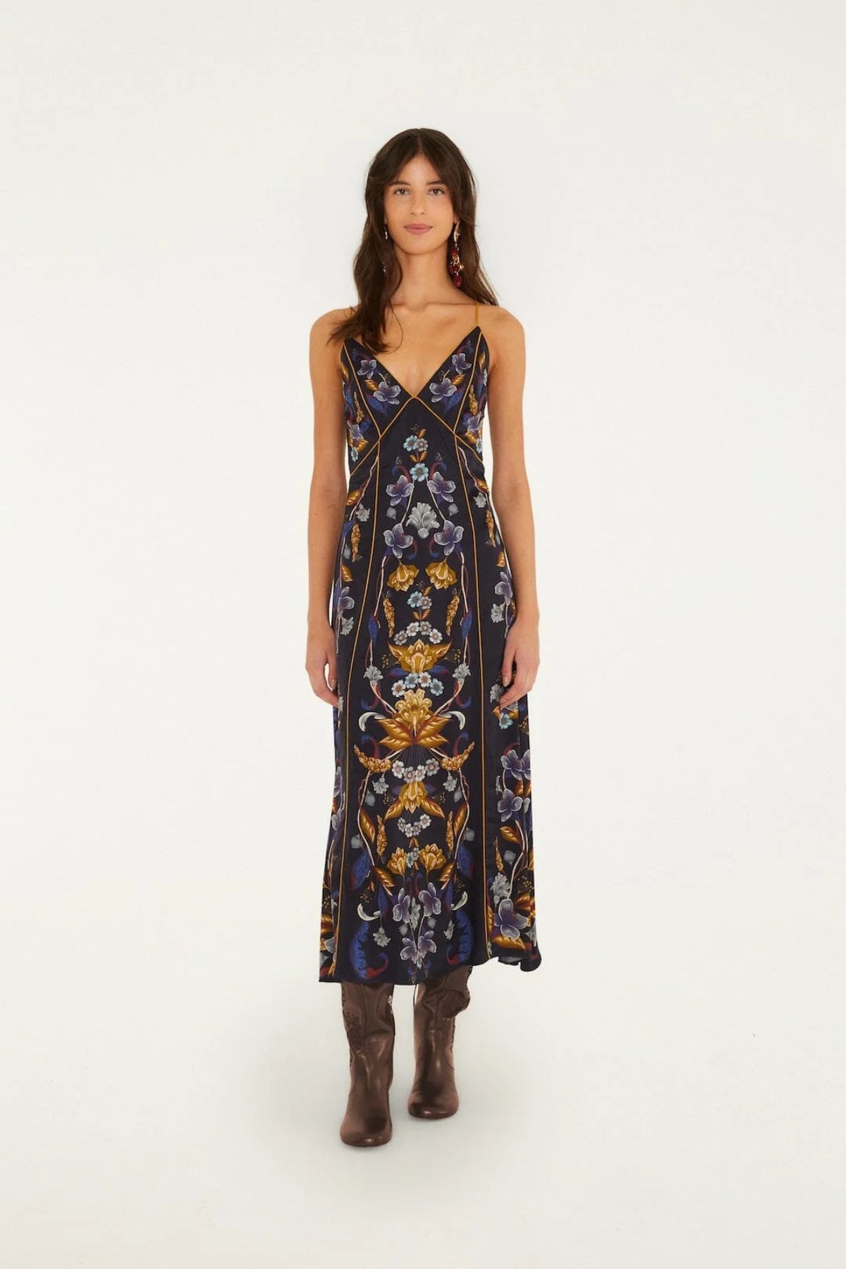 FARM RIO | Navy Blue Slip Dress