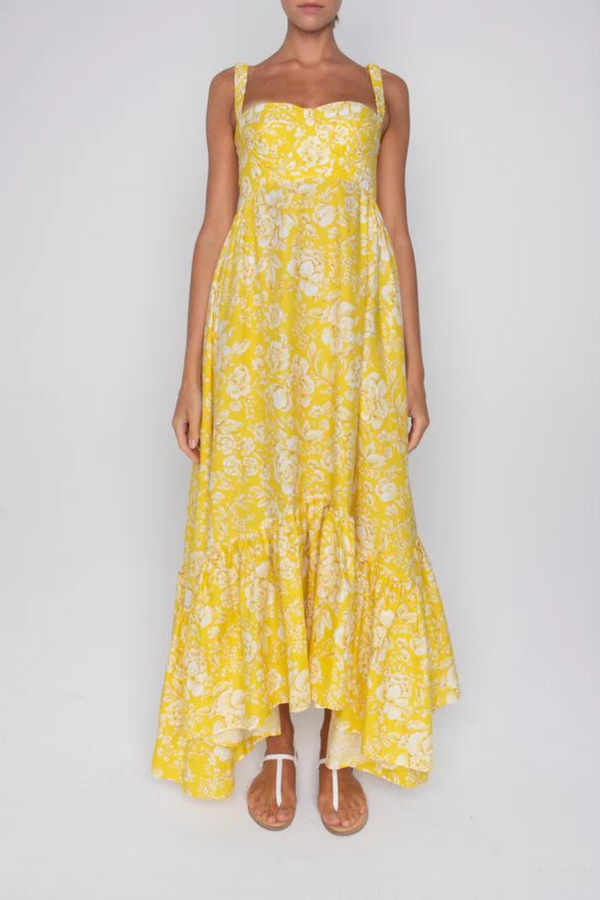 LAVI | Perla Yellow Midi Dress