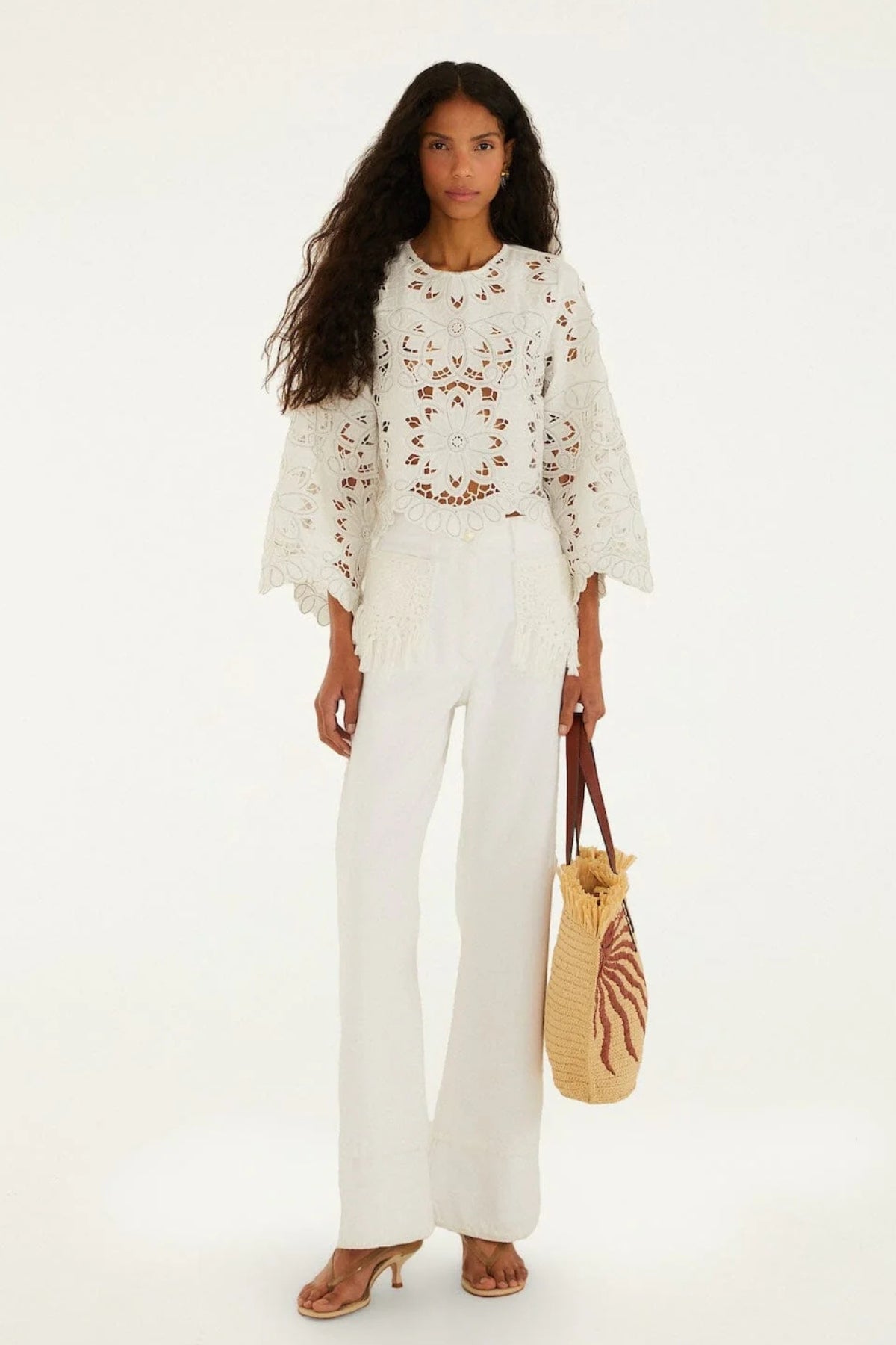 FARM RIO | TWILL POCKET FRINGE DENIM