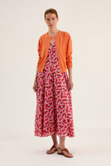 ROSSO25 | PEACH POLKA DOT DRESS