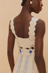 FARM RIO | RICHELIEU SUNFLOWER MIDI DRESS