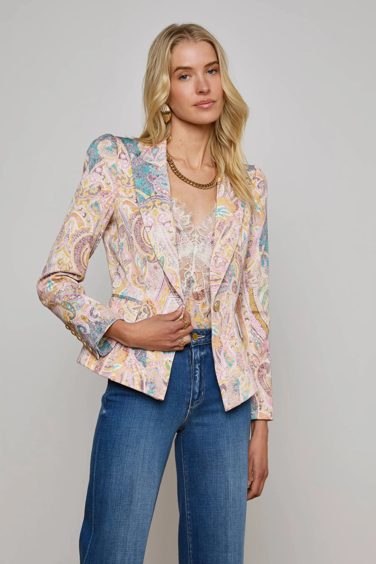 L'AGENCE | KAISLEY BLAZER- MULTI WESTERN