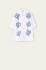 ROSSO35 | NAUTICAL FLORAL BLOUSE