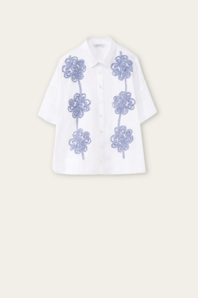 ROSSO35 | NAUTICAL FLORAL BLOUSE