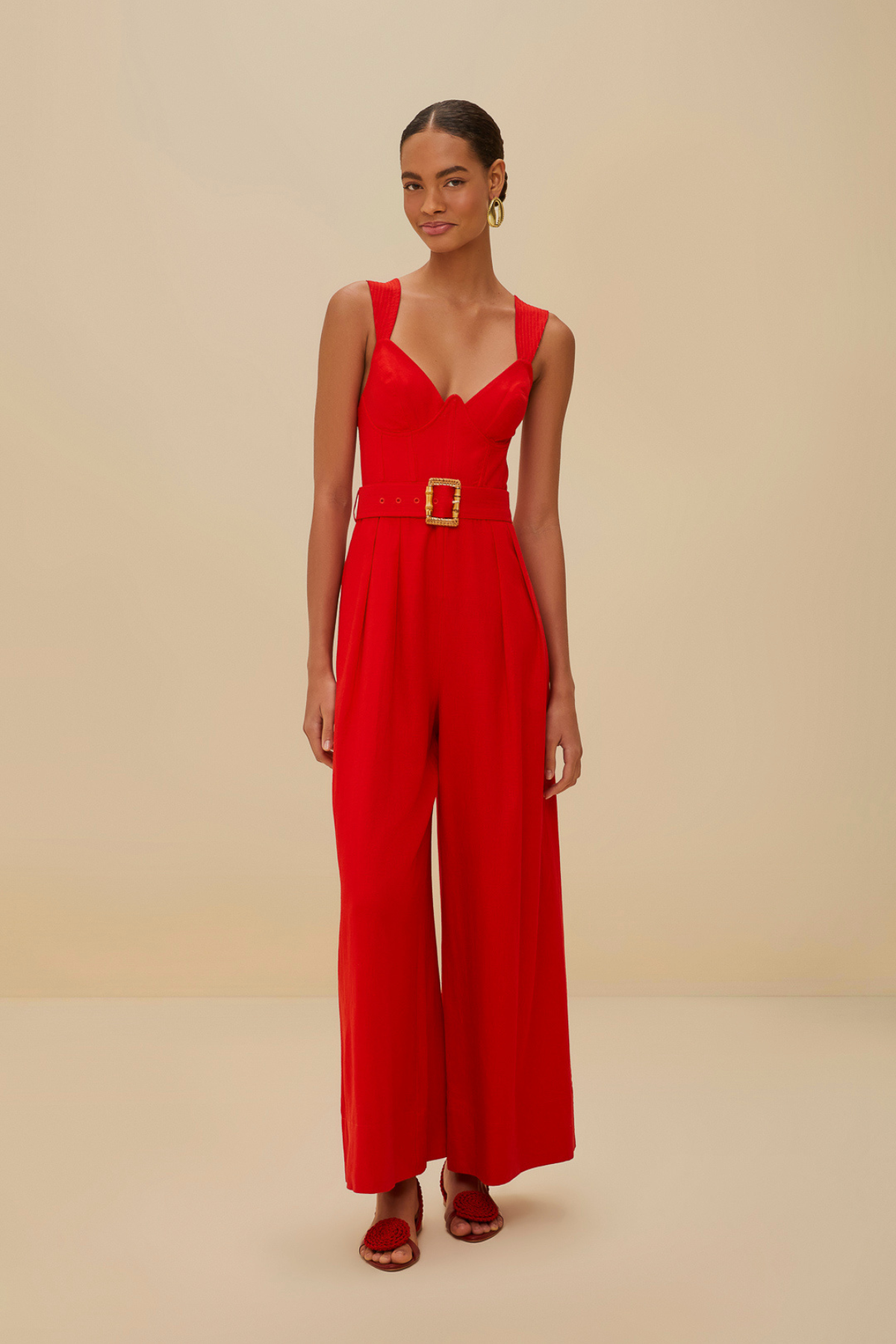 FARM RIO | RED MAXI JUMPSUIT