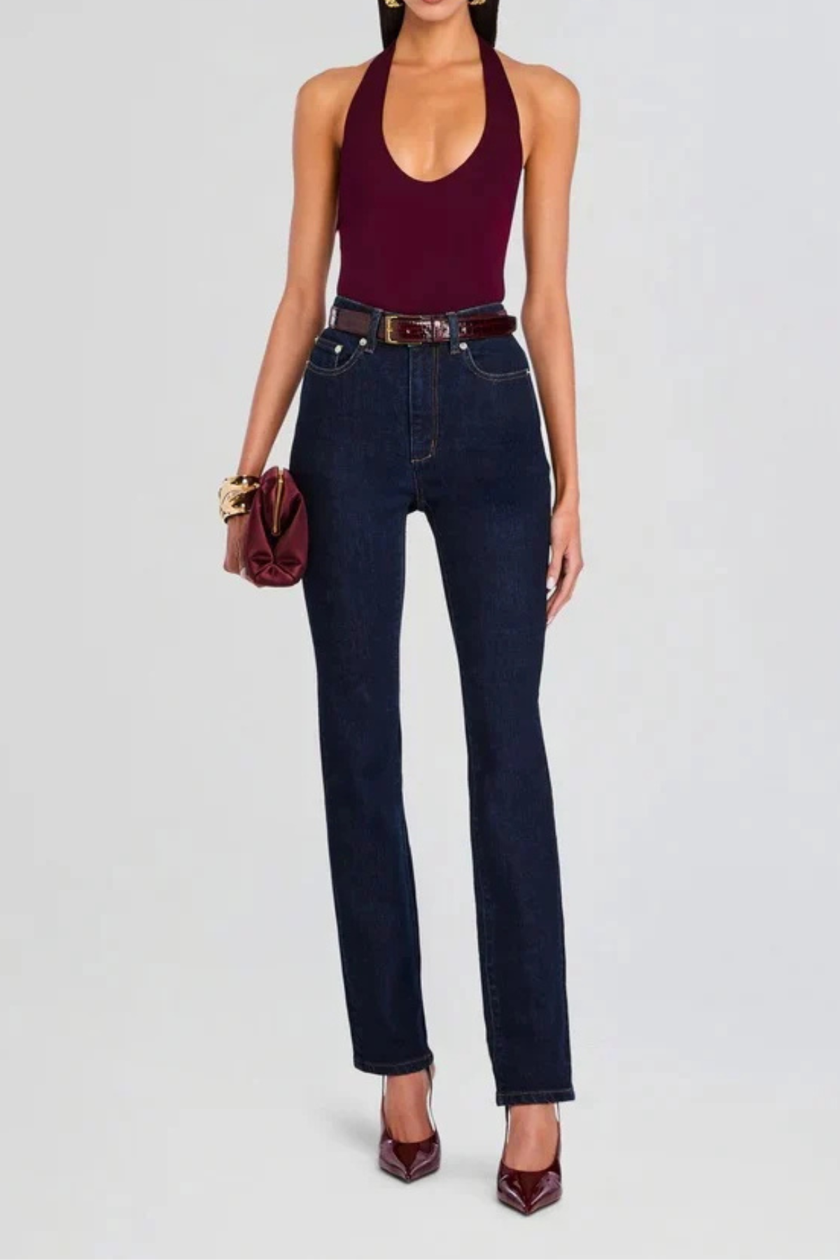 Sans Faff | Halter Bodysuit - Bordeaux