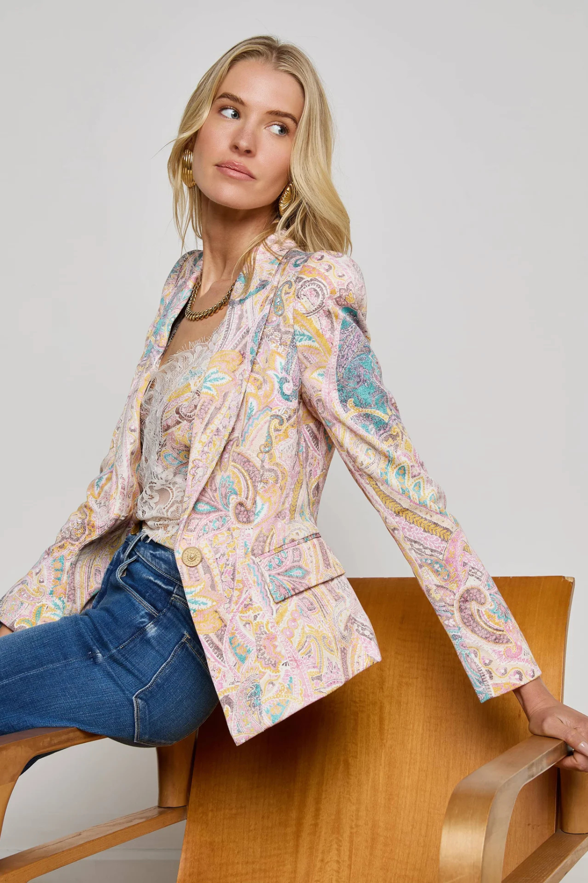 L'AGENCE | KAISLEY BLAZER- MULTI WESTERN