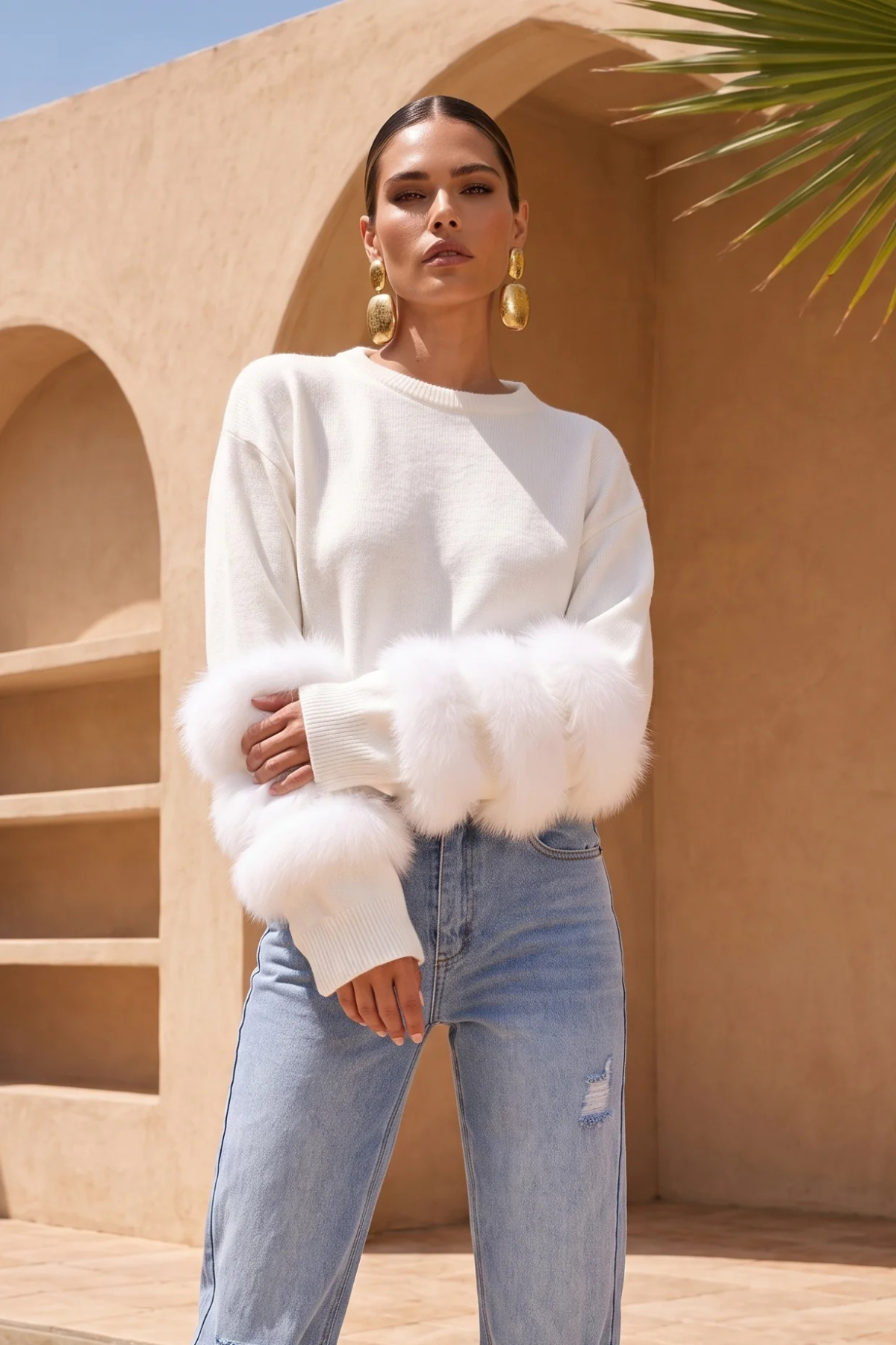 Tiers Of Treaty Fur Sweater
