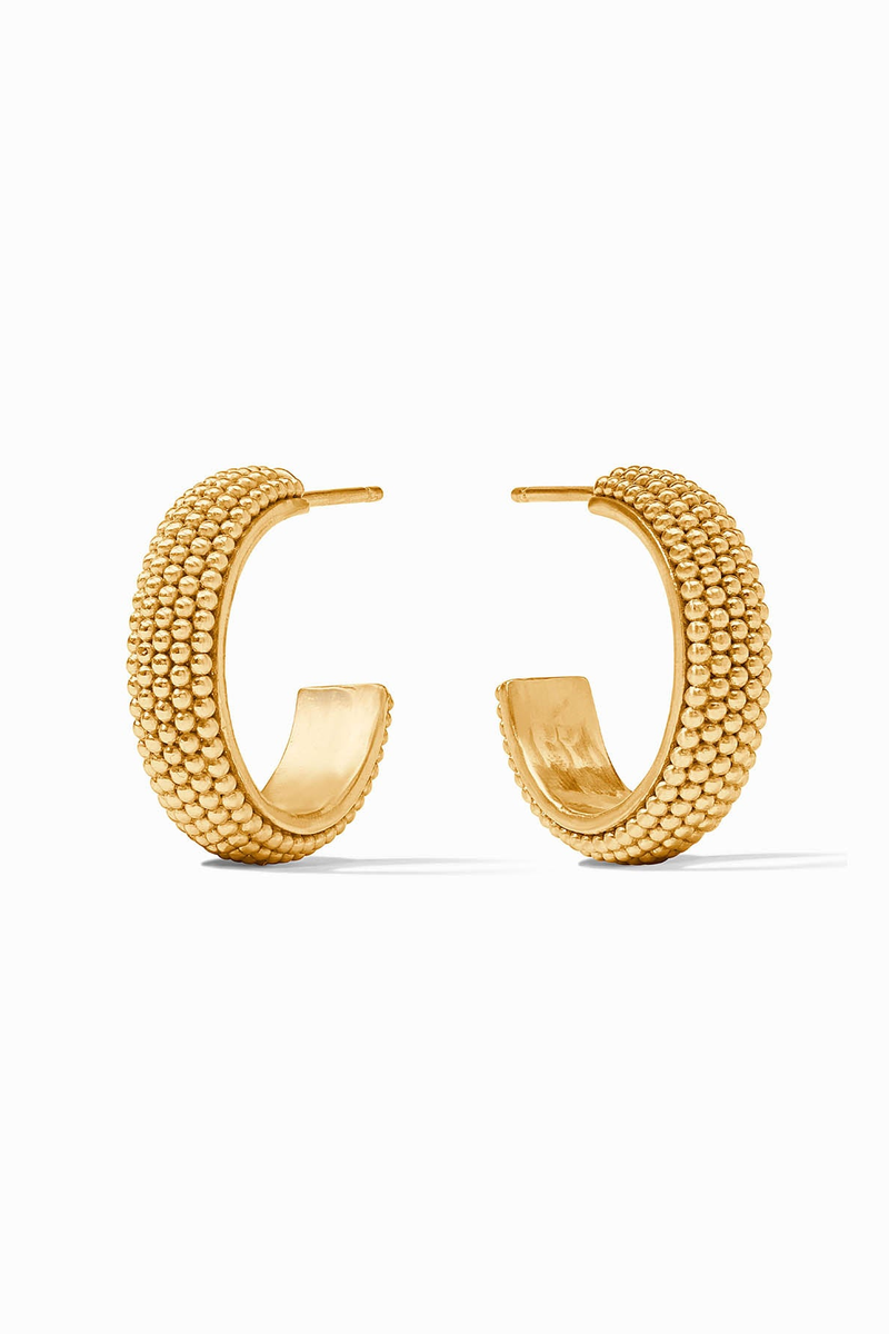 Julie Vos | Beaded Eternity Cabochon Hoop-S