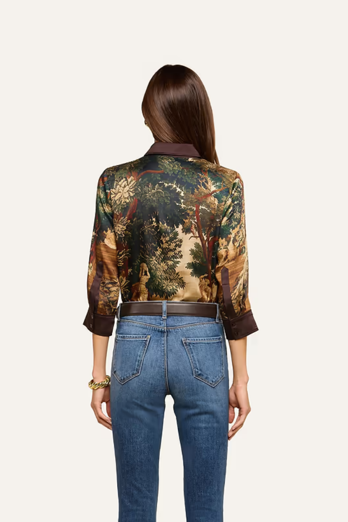 L'AGENCE | Eulalie Print Placement Blouse