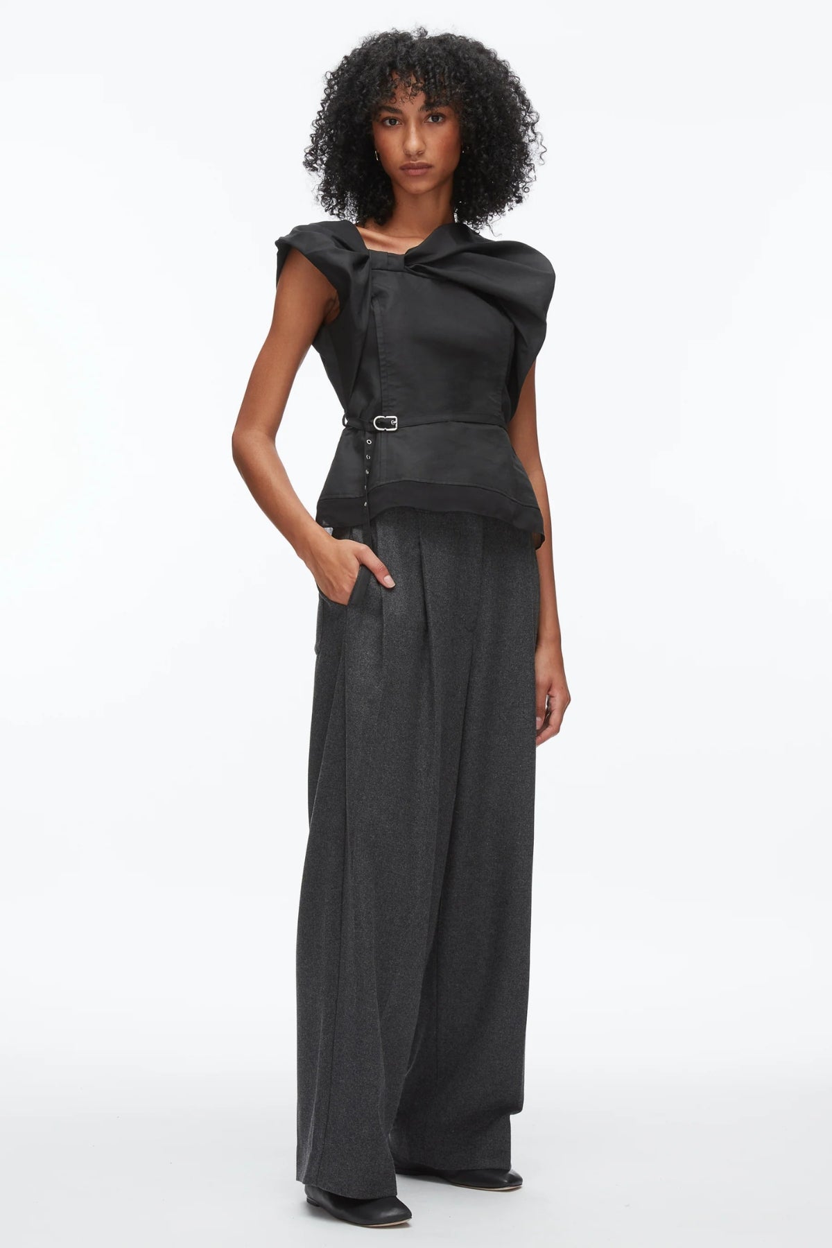 PHILLIP LIM | BOW TOP WITH BELT