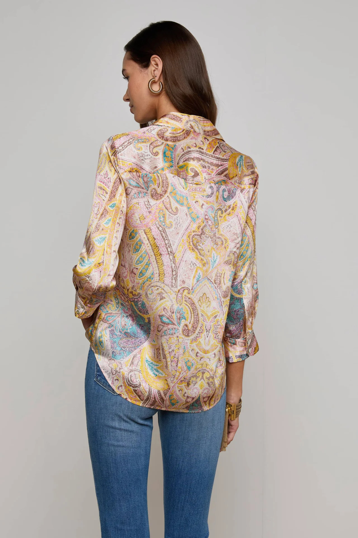 L'AGENCE | DANI BLOUSE- WESTERN PAISLEY
