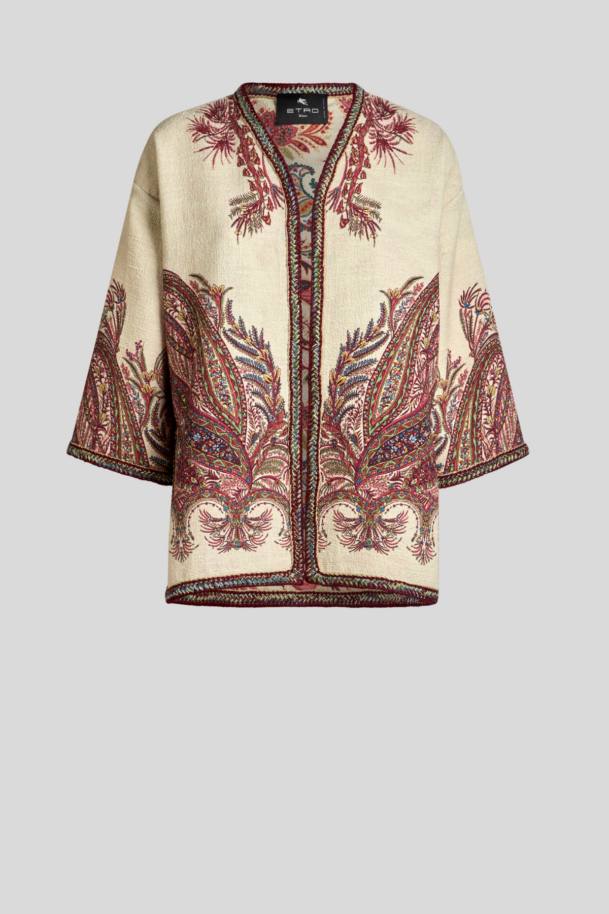 ETRO | Neutral Peacock Kimono Jacket