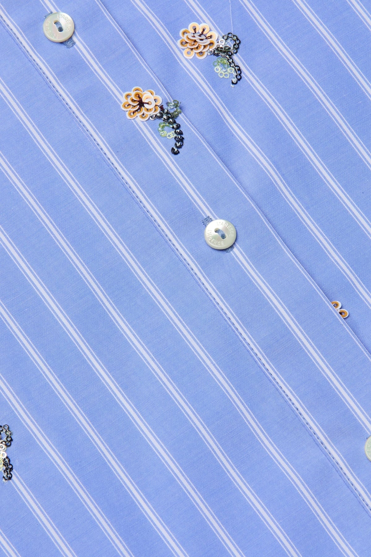 L'AGENCE | COSETTE CROP SHIRT- BLUE