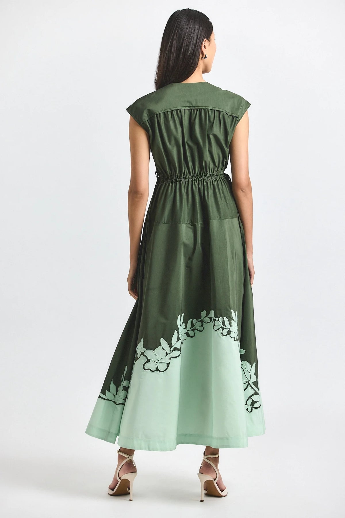 DEREK LAM | NARA POPLIN APPLIQUE DRESS