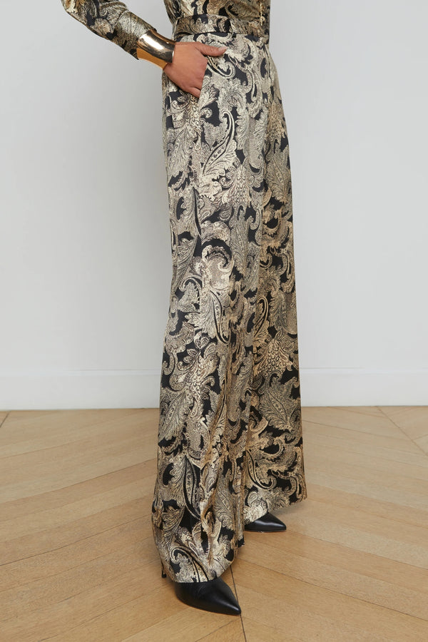 L'AGENCE | PILAR PANT- GOLD PAISLEY