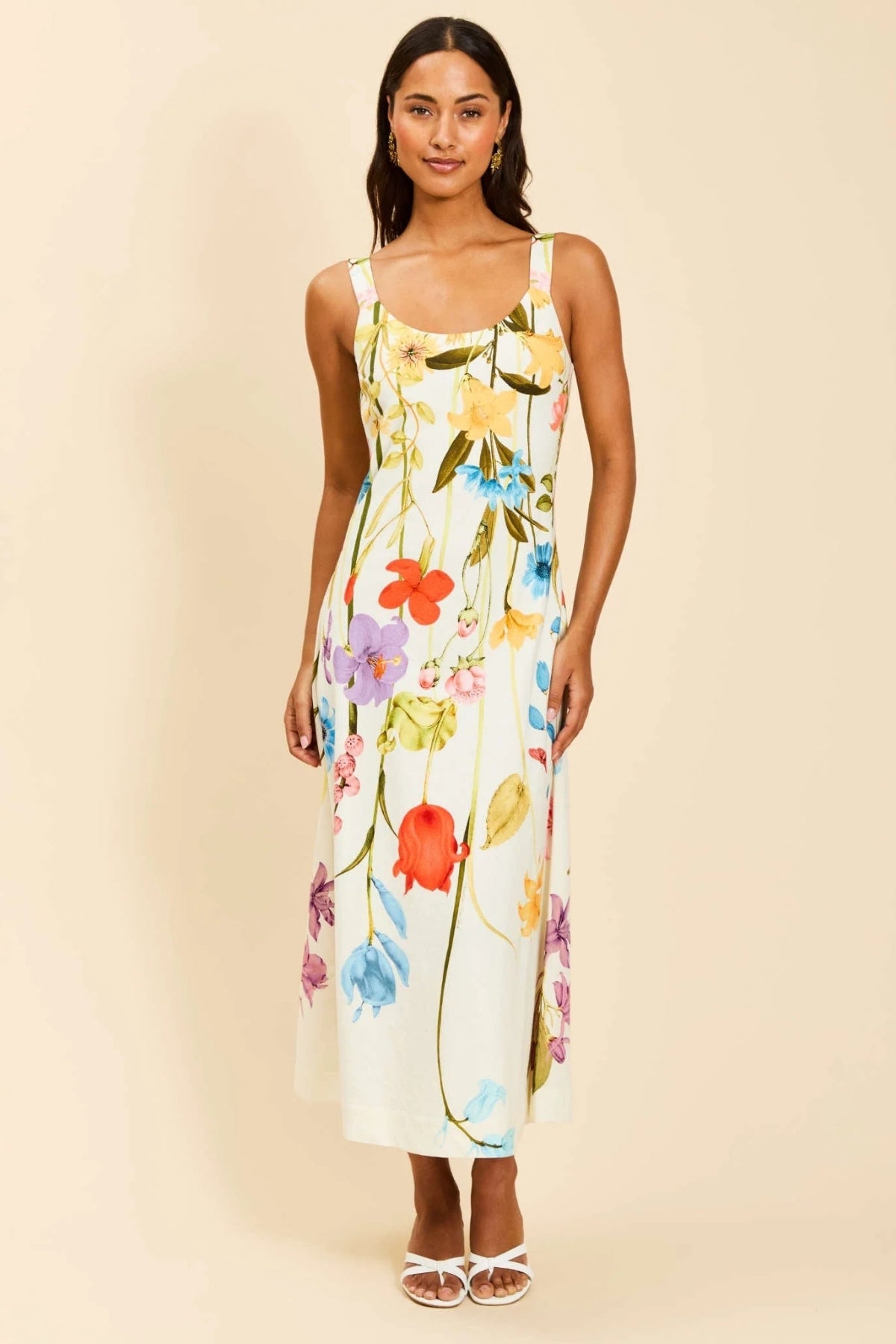 SUGARCANE SLIP MIDI DRESS
