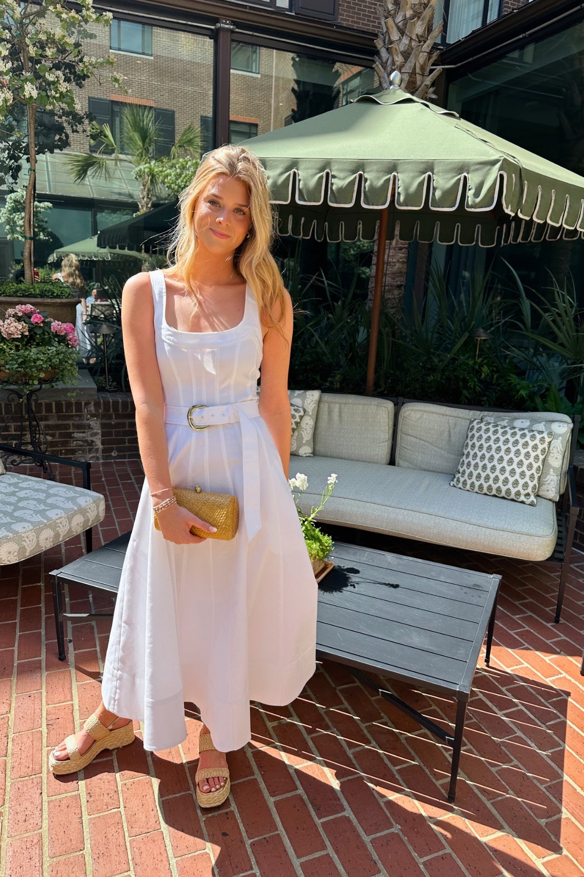 CINQ A SEPT | White Denim Cambree Dress