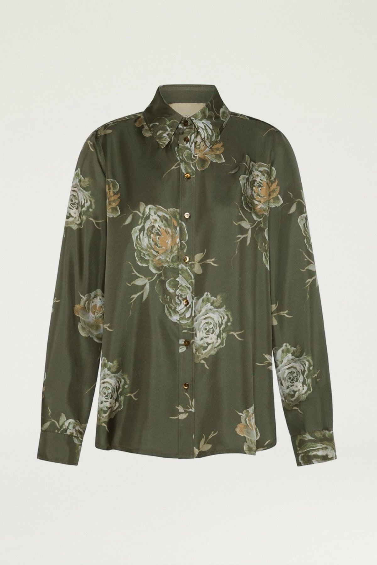 MOMONI | Green Roses Blouse