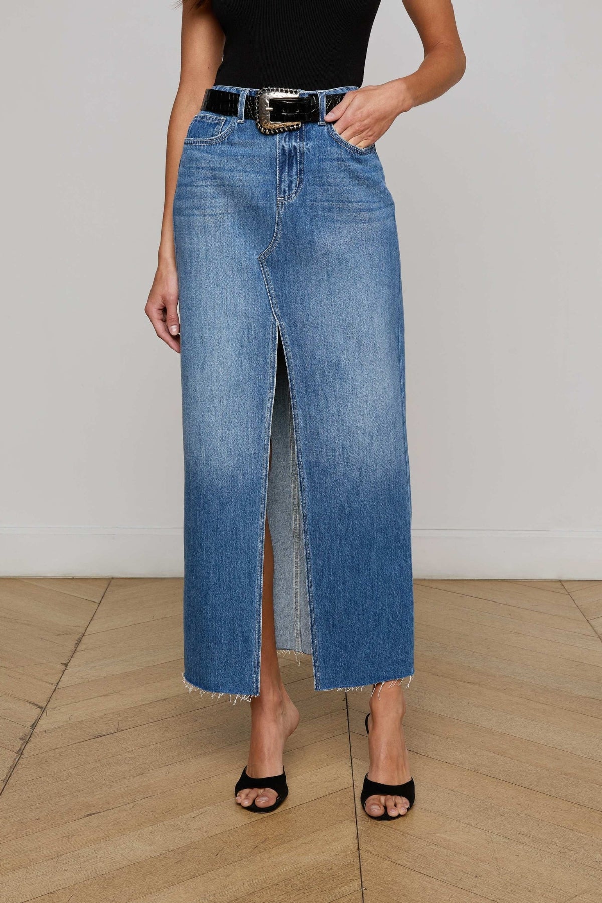 L'AGENCE | RYSA SLIT MAXI SKIRT- WOODROW